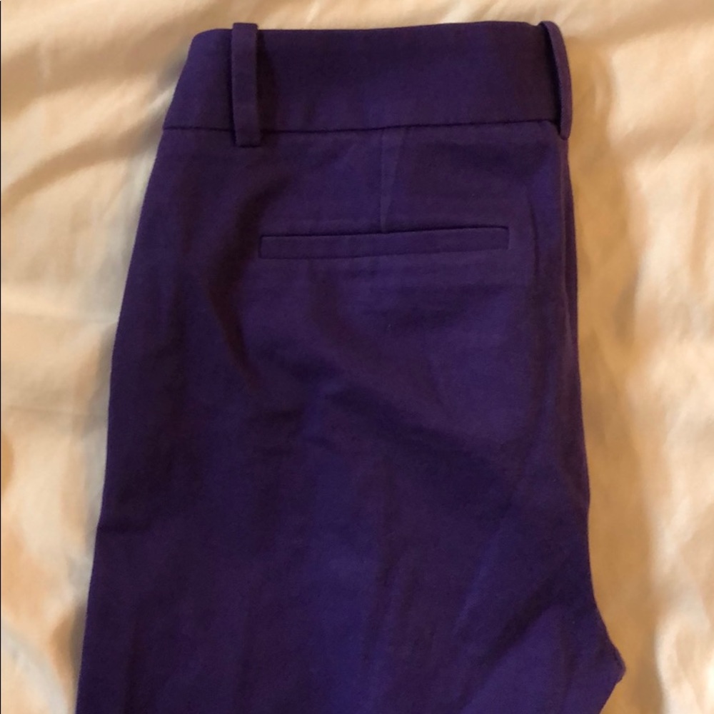 Jcrew purple cityfit stretch chino